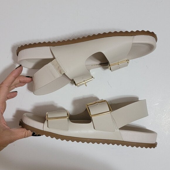 NEW Anthropologie Slingback Sandals Women 8 Chic Old Money Minimalist Basic